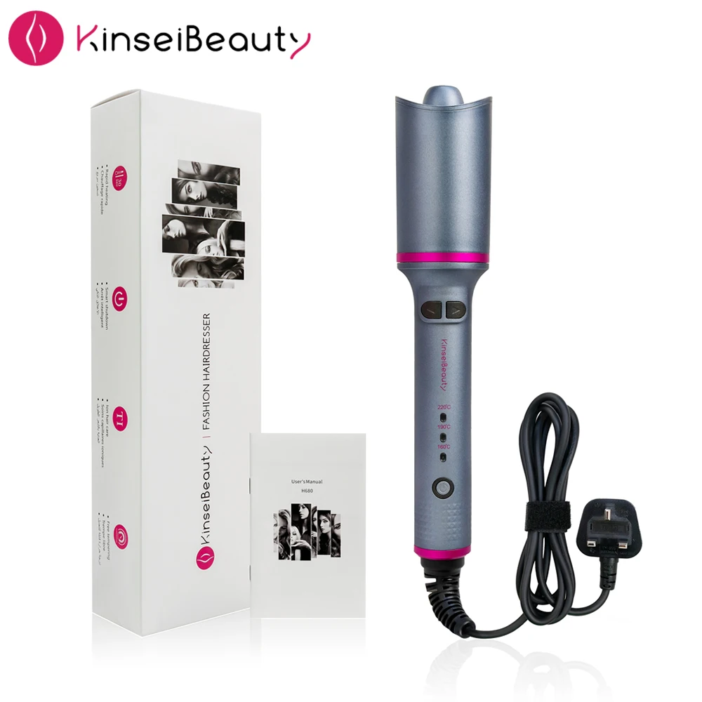 KinseiBeauty Automatic Hair Curler Hair Curling Iron Ceramic Rotating Hair Waver Magic Curling Wand Irons Hair Styling Tools