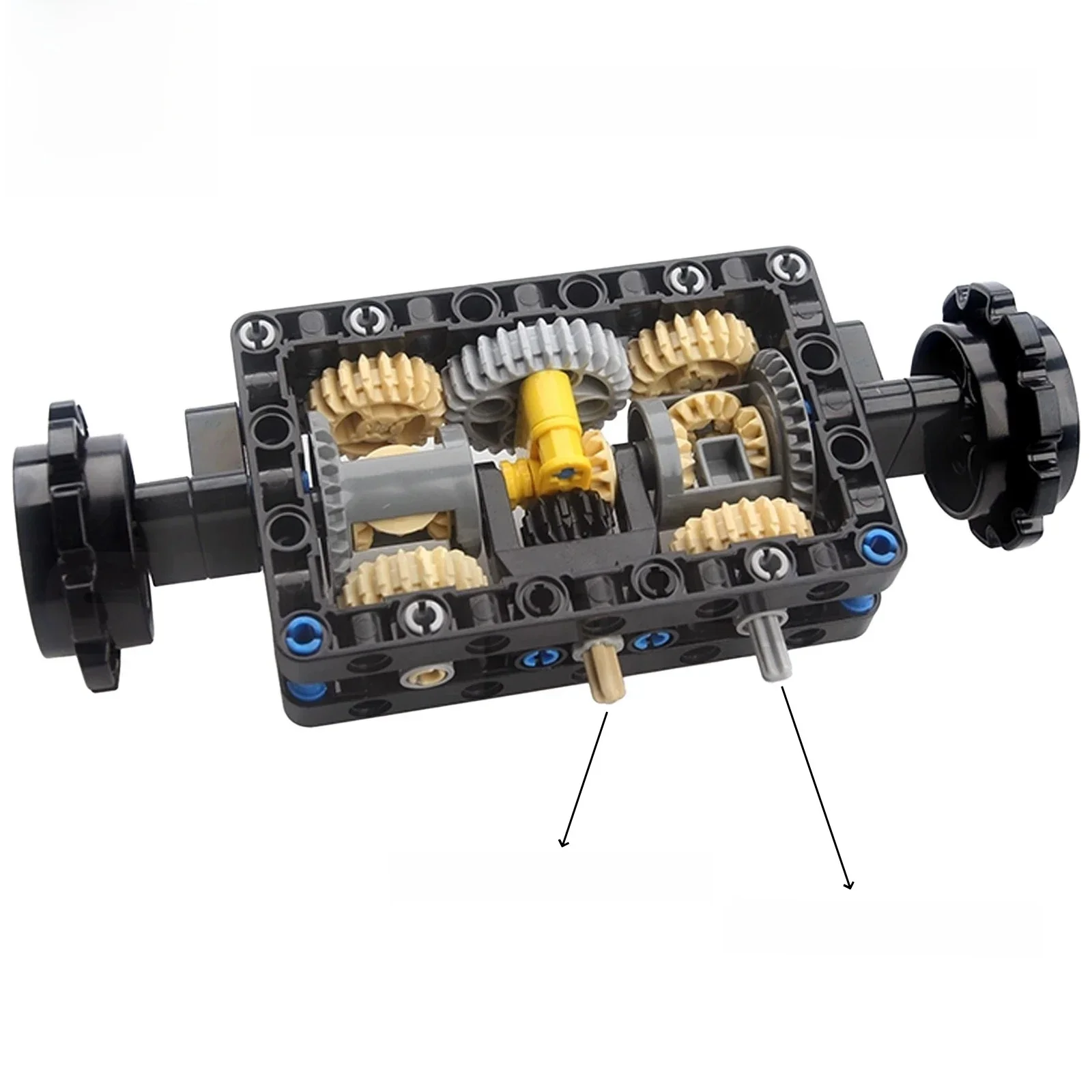 MOC-19788 Zdalnie sterowany układ kierowniczy czołgu Mechanizm różnicowy Puzzle z klocków Zabawka edukacyjna Montaż małych części — zdjęcie 2