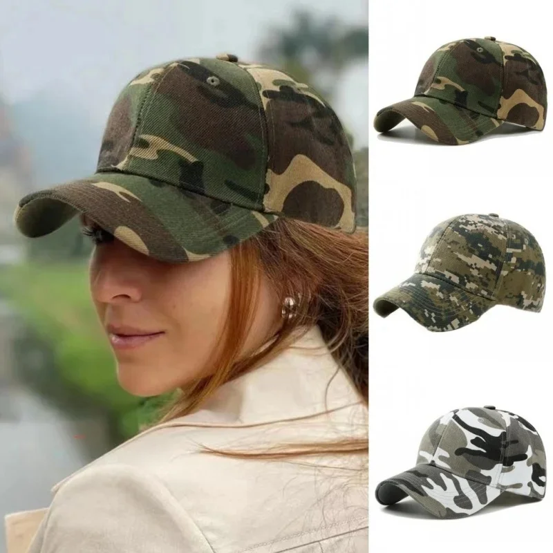 AliExpress Mens Outdoor Army Green Camouflage Printed  Baseball Cap Sunscreen Sunhat Sports Cycling Fishing Jungle Hiking Anti-UV Hat Visor