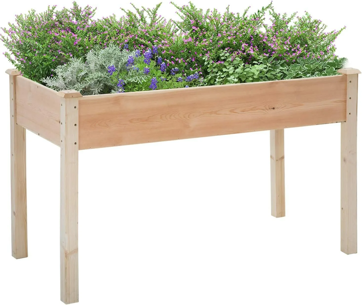 

Garden Raise Bed Elevated Garden Bed Wood Planter Box Kit For Vegetable Flower