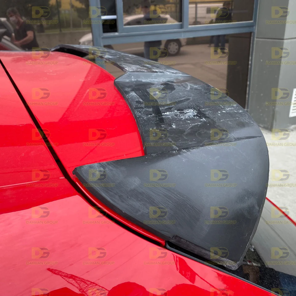 Kursi Leon MK3 2012-2019, Cupra R300 R Style 3 buah Spoiler belakang permukaan dicat serat kaca kualitas tinggi