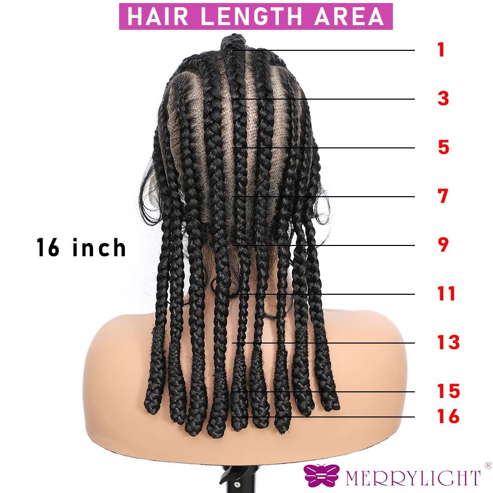 Perruque tressée Cornrow de 12 pouces, tresses frontales en dentelle sans nœuds, perruques synthétiques tressées en dentelle complète avec cheveux de bébé pour femmes noires