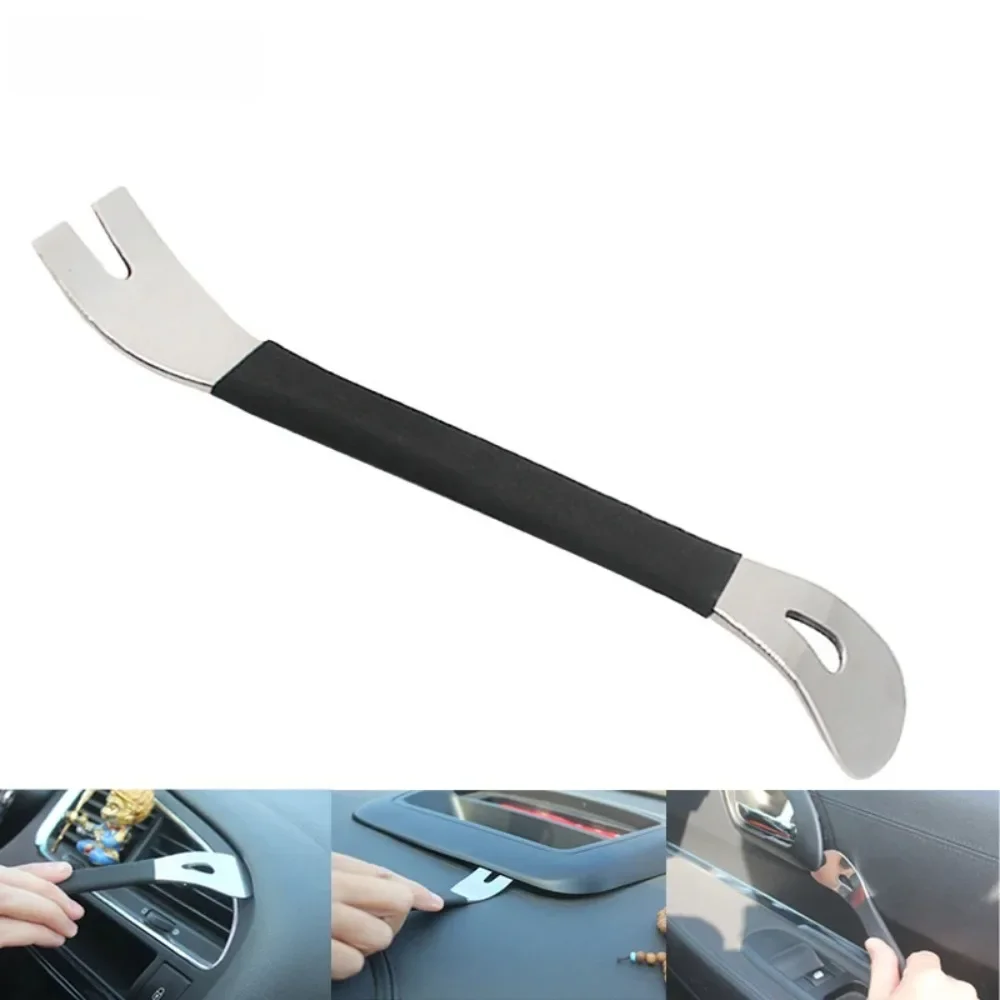 Outil de retrait de garniture de voiture en acier inoxydable, Durable, niveau de retrait de garniture à deux extrémités, outils de levier, panneau de porte de voiture, pilote de fixation de Terminal
