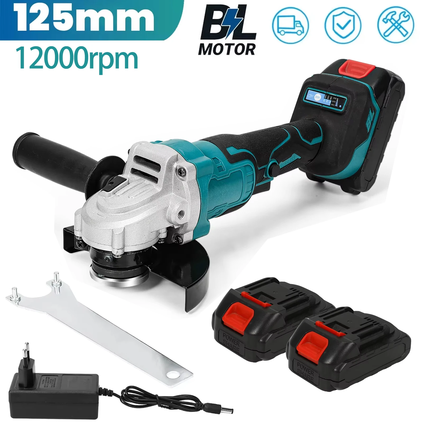 125MM Brushless Electric Angle grain Variable Speed for Makita 18v Battery grain cut Woodworking Machine Power Tool