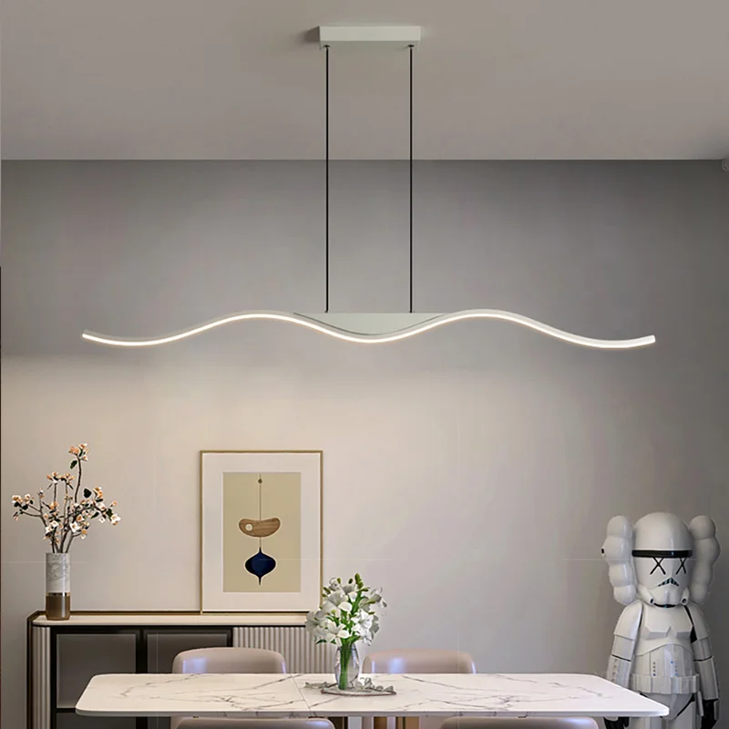 Nordic LED Pendant Light For Dining Living Room Bedroom Home Decoration Art Line Indoor Lighting Hanging Lamp Restaurant Fixturs