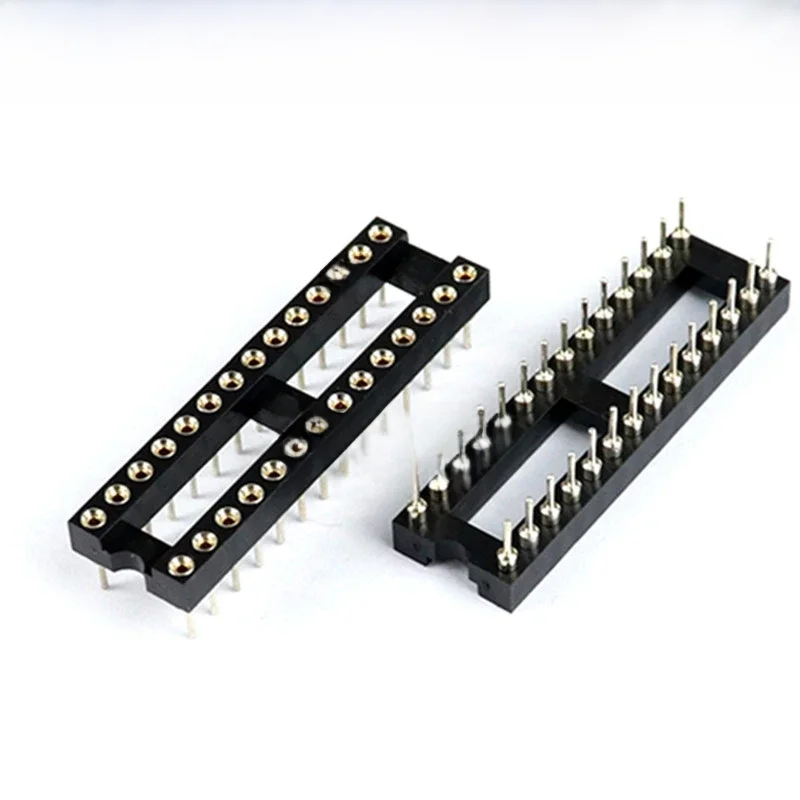 Connecteur de prise IC à trou rond, DIP 6, 8, 14, 16, 18, 20, 24, 28, 32, 40 broches, DIP6, DIP8, DIP14, DIP16, DIP18, DIP20, DIP28, DIP40, 5 pièces