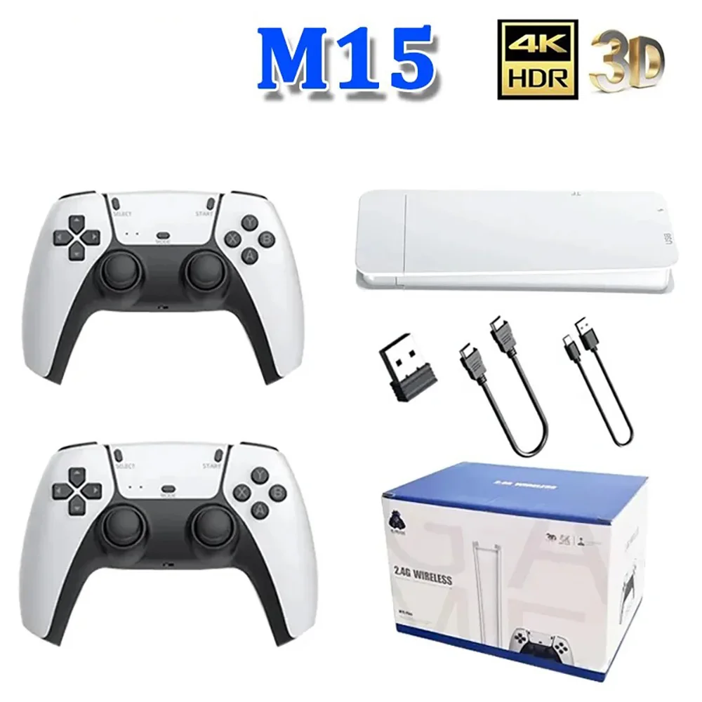 وحدة تحكم ألعاب لاسلكية محمولة عتيقة ، 4K كلاسيكية ، عصا تلفاز صغيرة ، M15 ، مناسبة لوحدة التحكم في الإخراج عالية الوضوح ، PS4 ، آلة الشارع
