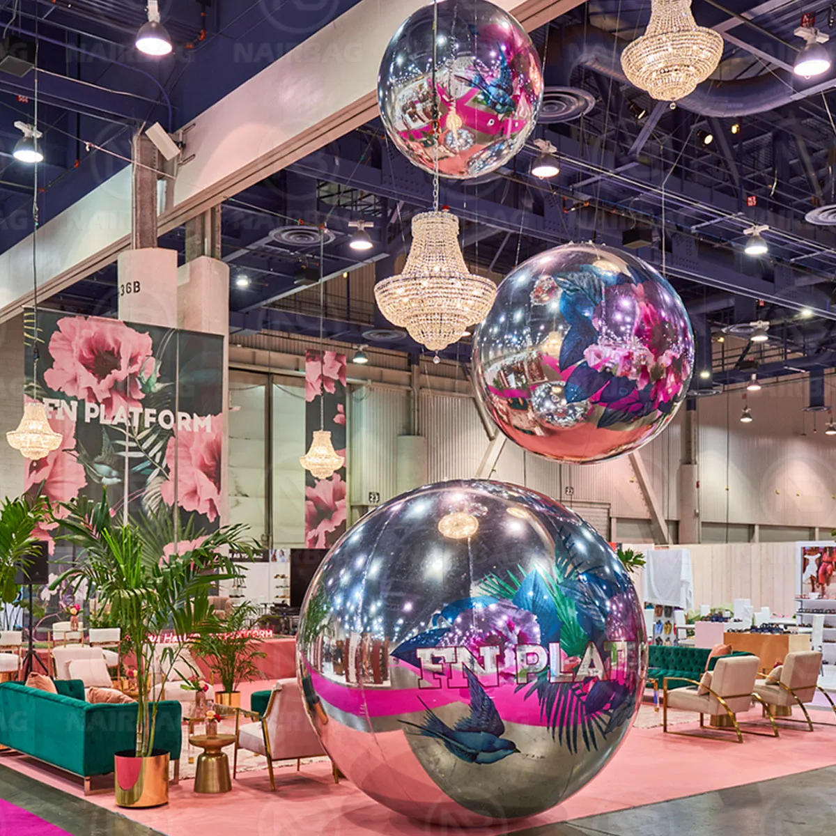 

Big Shiny Inflatable Ball Wedding Stage Decoration Large Disco Silver Giant Inflatable Mirror Ball - Red Blue Gold Green Black