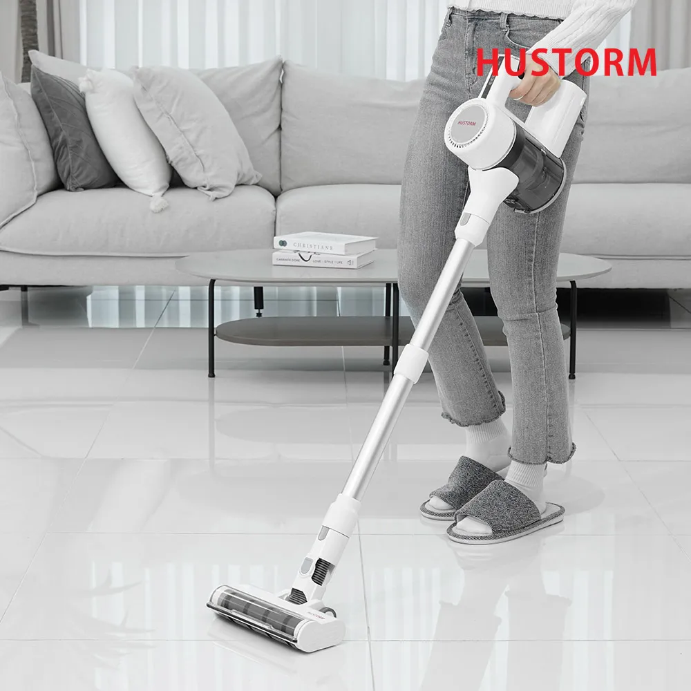 Hustom 3rd generation wireless cleaner with EDV-3000 dual cyclone/automatic dust empty Hui station