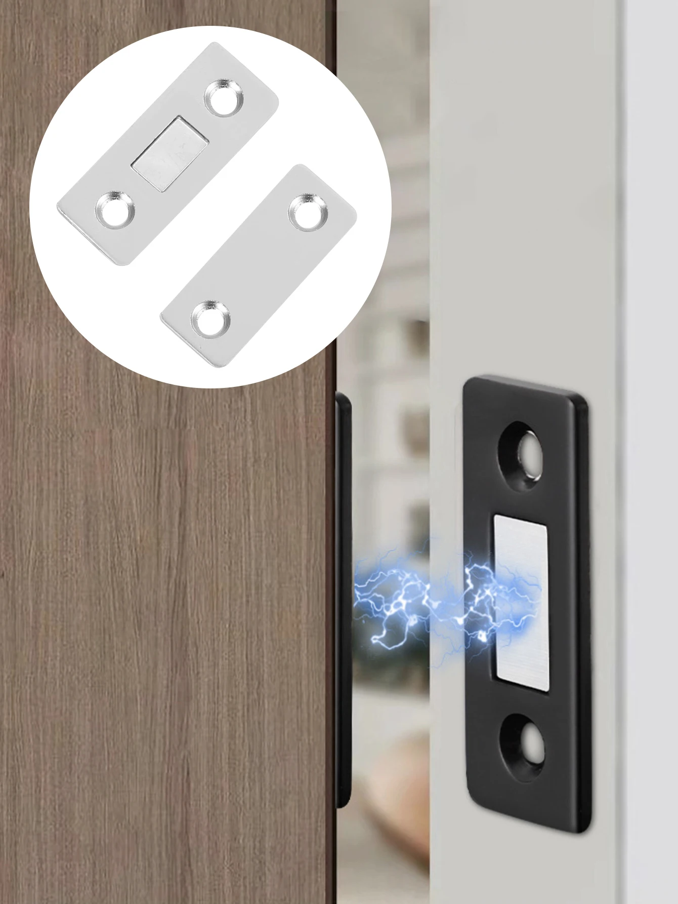 2Pairs Ultra Thin Magnetic Cabinet Catches Strong Adhesive Door Magnets Invisible Drawer Lock for Closet Window - view 4