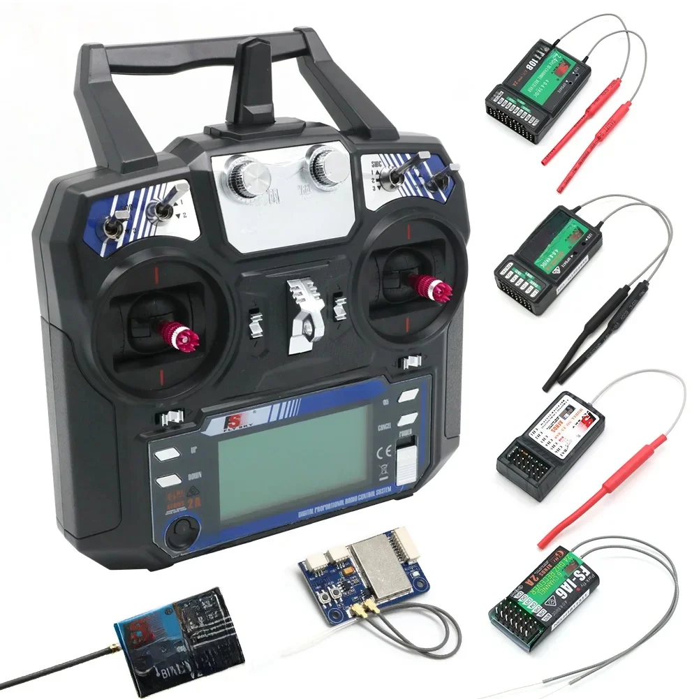 FLYSKY FS-i6 I6 Zender 2.4G 6CH Radio Afstandsbediening Met iA6 iA6B X6B A8S R6B iA10B FS2A Ontvanger voor RC Drone Vliegtuig - afbeelding 2