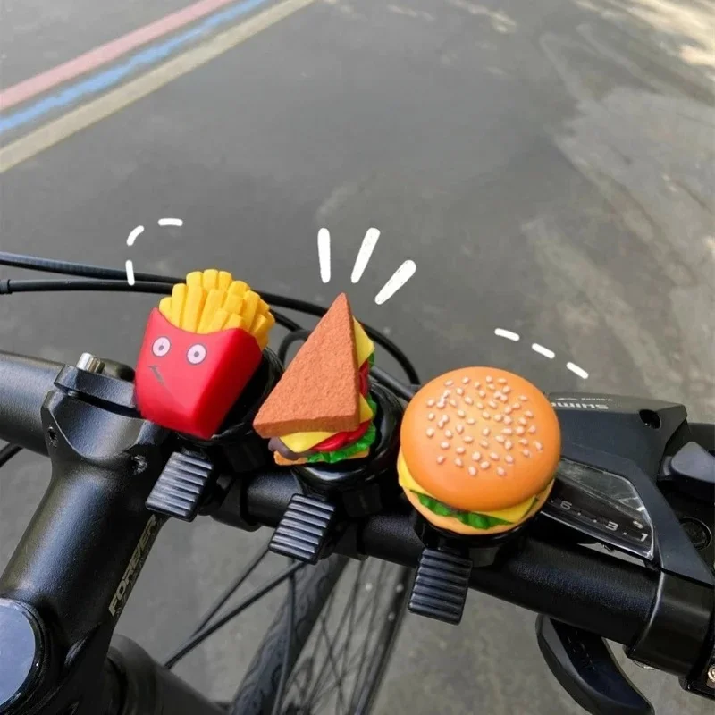 AliExpress 1PC Hamburg Cartoon Bicycle Bell Super Ring Children's Mountain Bike Bell Scooter Bell Bicycle Decoration Bicycle Accessories