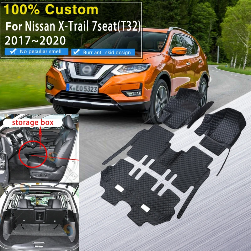 

Автомобильные коврики для Nissan X-Trail T32 2017 ~ 2020 7-местный водонепроницаемый коврик для украшения интерьера автомобильный ковер напольный коврик автомобильные аксессуары