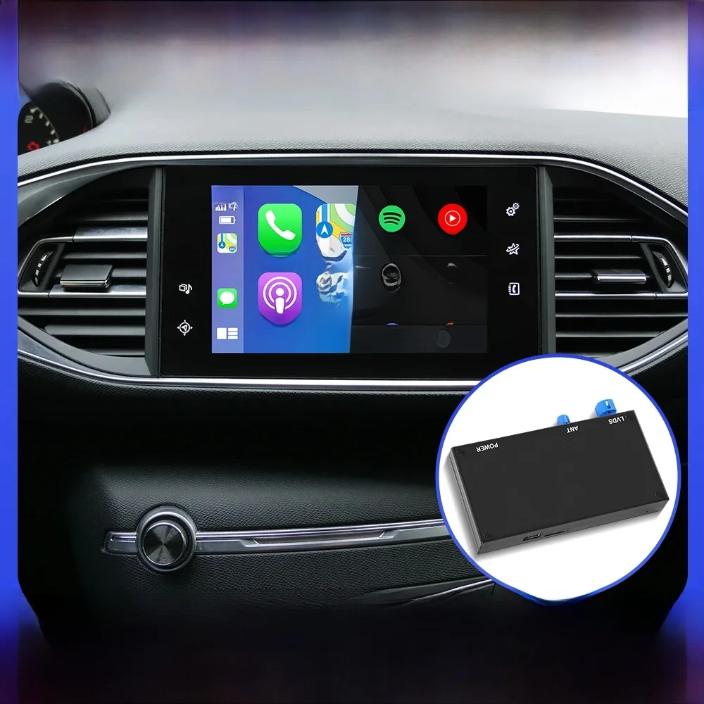 EBILAEN Draadloze Carplay box Voor Peugeot Citroen SMEG SMEG + Picasso C4 C5 DS4 DS3 308 508 208 3008 Android Auto AirPlay Module - afbeelding 2