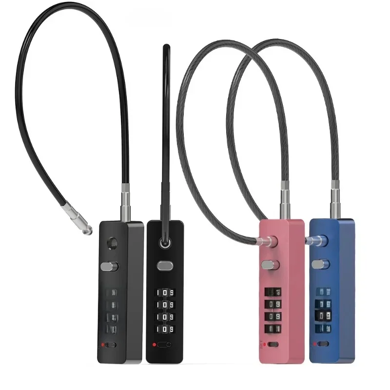 AliExpress NONE 4 Digit Combination Long Rope Cable Lock Resettable Code for Bicycle Locker File Cabinet Padlock