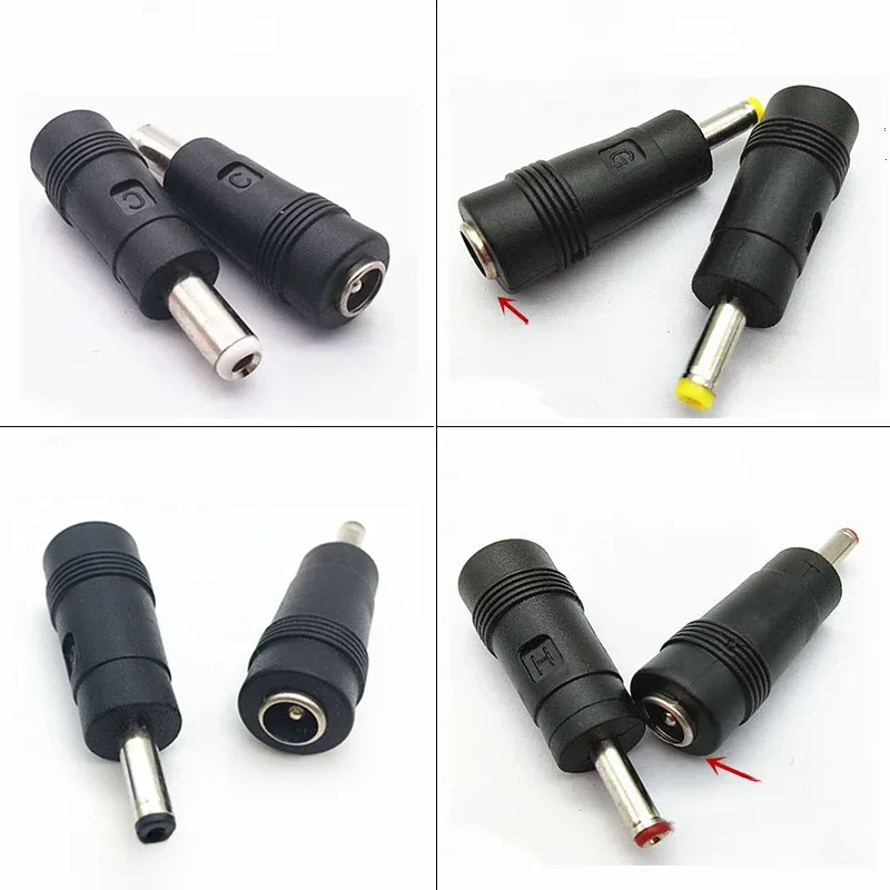 Connecteurs d'adaptateur de prise jack, DC 5.5x2.1mm, 600, 5.5x2.5, 4.0x1.7, 4.0 × 1.35, 3.5 × 1.35mm, embouts mâles, 1 pièce, 4 pièces