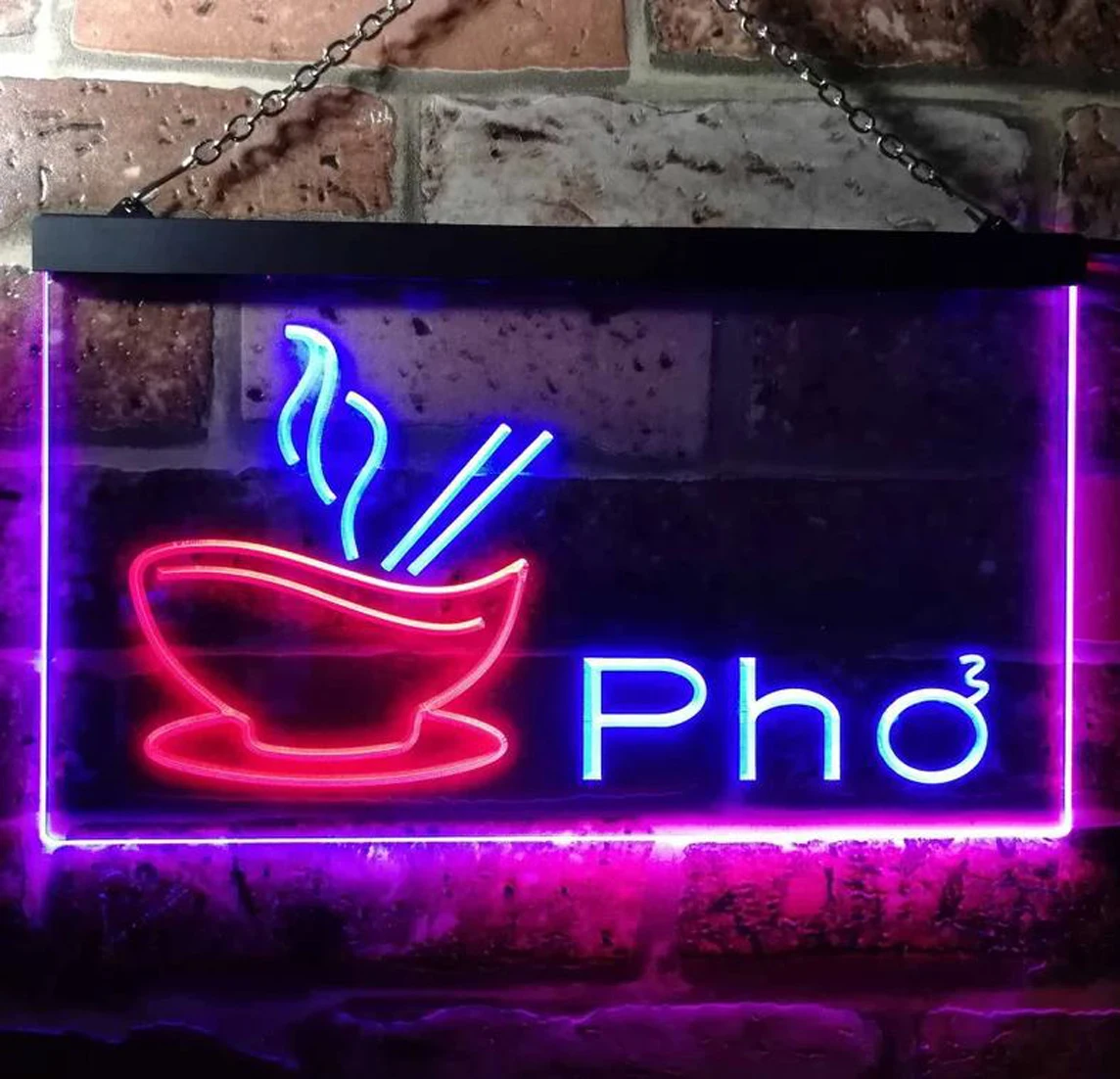 Imagem -03 - Personalizado Dual Color Led Neon Sign Pho Vietnamita Noodles Restaurante Restaurante Sinal Vietnã Noodle Night Eat Neon