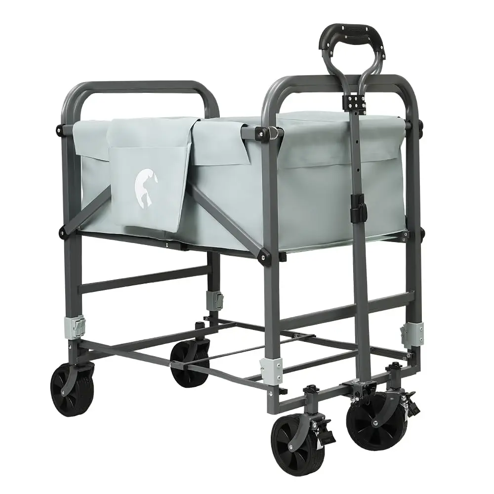 Draagbaar opklapbaar hondenbad, in hoogte verstelbaar hondenbadstation met filterscherm en afvoer, robuuste transportkar met remwielen, mobiel wasbad voor kamperen en thuisgebruik.