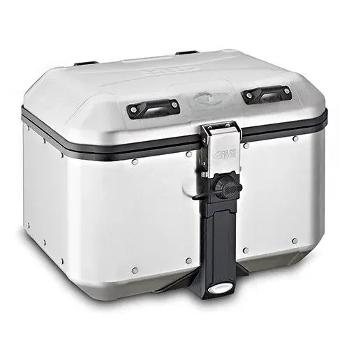 Caixa superior dlm46a trekker dolomiti original givi dinheiro 46 litros de prata. Mala de alumínio