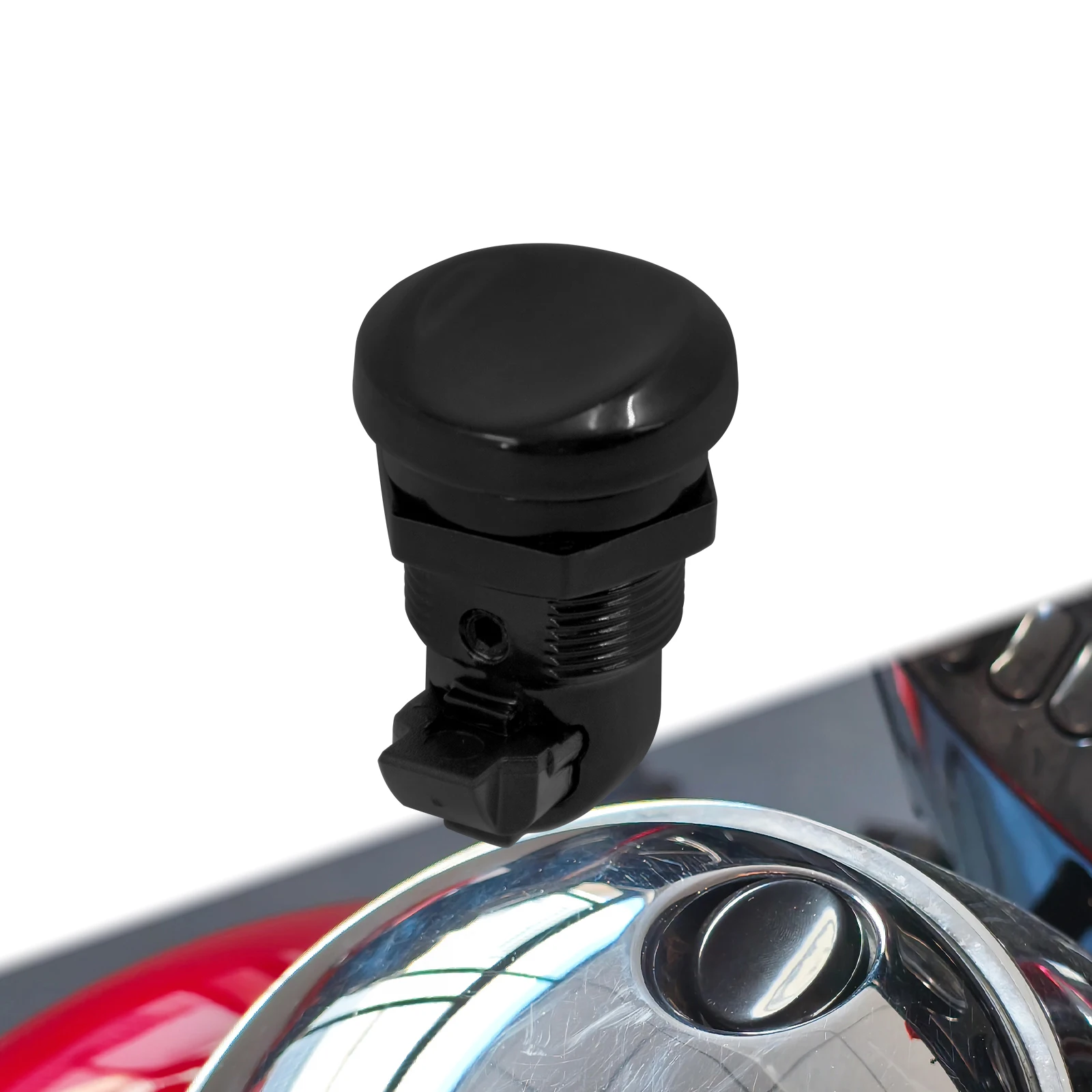 

Motorcycle Black Fuel Door Latch Push Button Gas Oil CoverTank For Harley Touring Electra Street Road Glide FLHR FLTRX