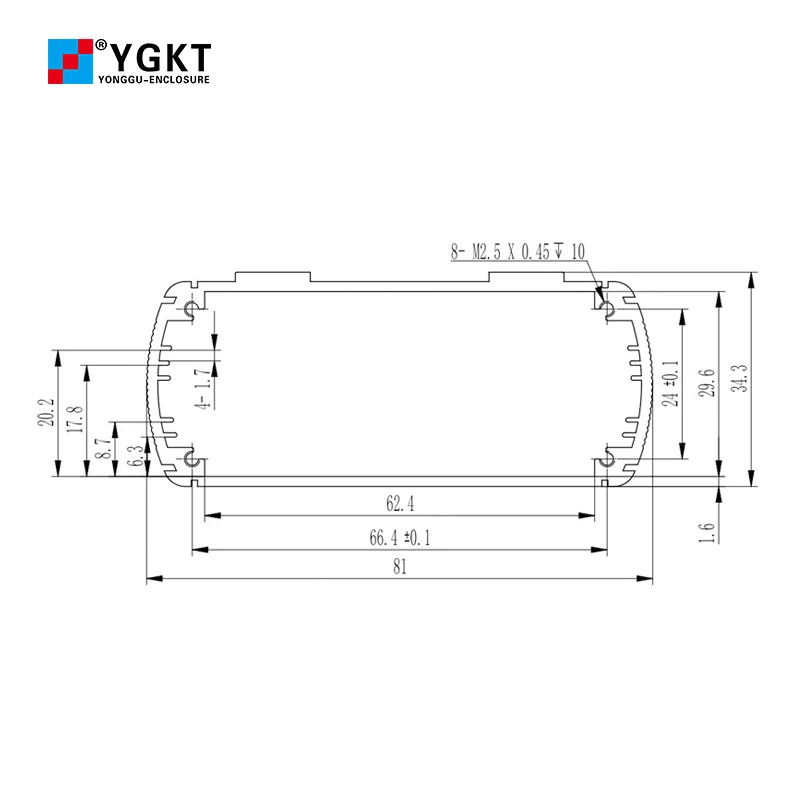 Boîtier de batterie en aluminium intégré, équipement expérimental, dissipateur thermique, boîtier PCB, instrument électronique, boîtier personnalisé, J20, 80x35mm