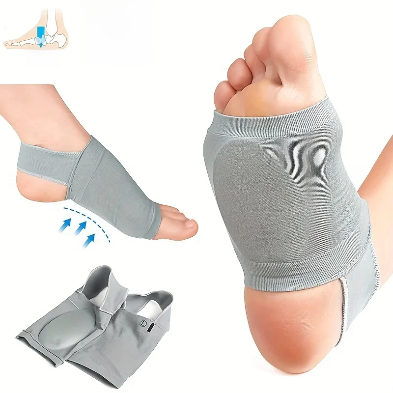 1 paire de manchons de soutien de la voûte plantaire, attelle de Compression métatarsienne pour le soutien du pied plat et le soulagement de la fasciite plantaire, pour hommes et femmes