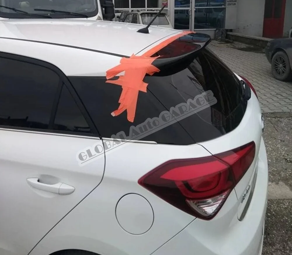 For Hyundai I20 Spoiler 2014-2018 Auto Accessory Universal Spoilers Car Antenna Car Styling Diffüser Flaps Splitter Black 2015