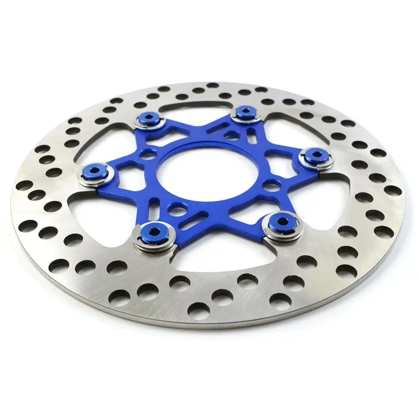 Motorcycle Floating Disc Brake Disk Universal CNC 4 Holes Caliper Disc Pads 220mm * 55mm  For Dirtbike Street Scooter Bik Yamaha