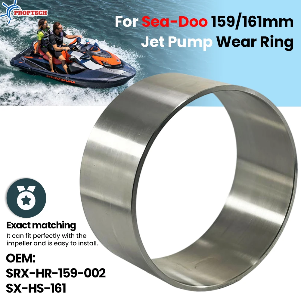Anillo de Desgaste de Acero Inoxidable de 159 mm y 161 mm para SeaDoo GTR WAKE PRO RXT 260 300 GTX LTD 215 230 300 Compatible con solas SX-HS-161 SRX-HR-159-002