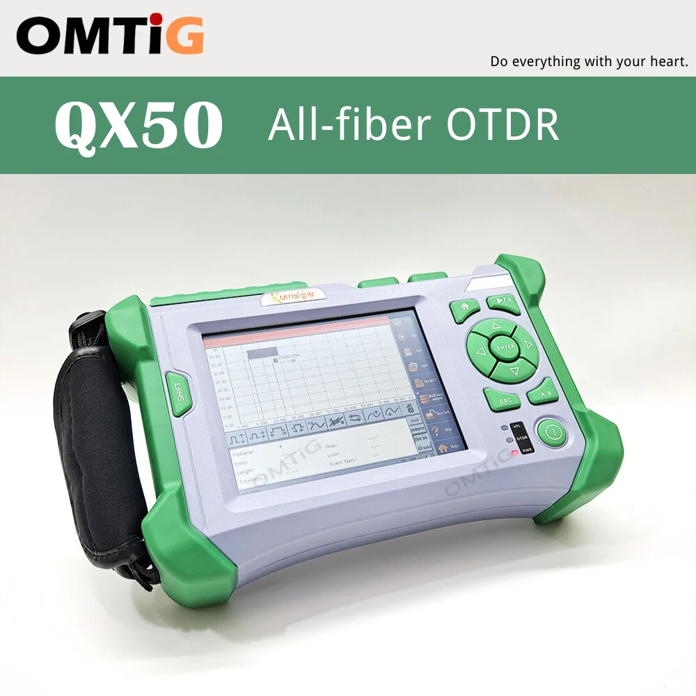 QX50 Series OTDR KomShine SM MM Touch Screen PON Active Fiber Tester Test OTDR With 5 Languages 850/1300/1310/1550/1625nm