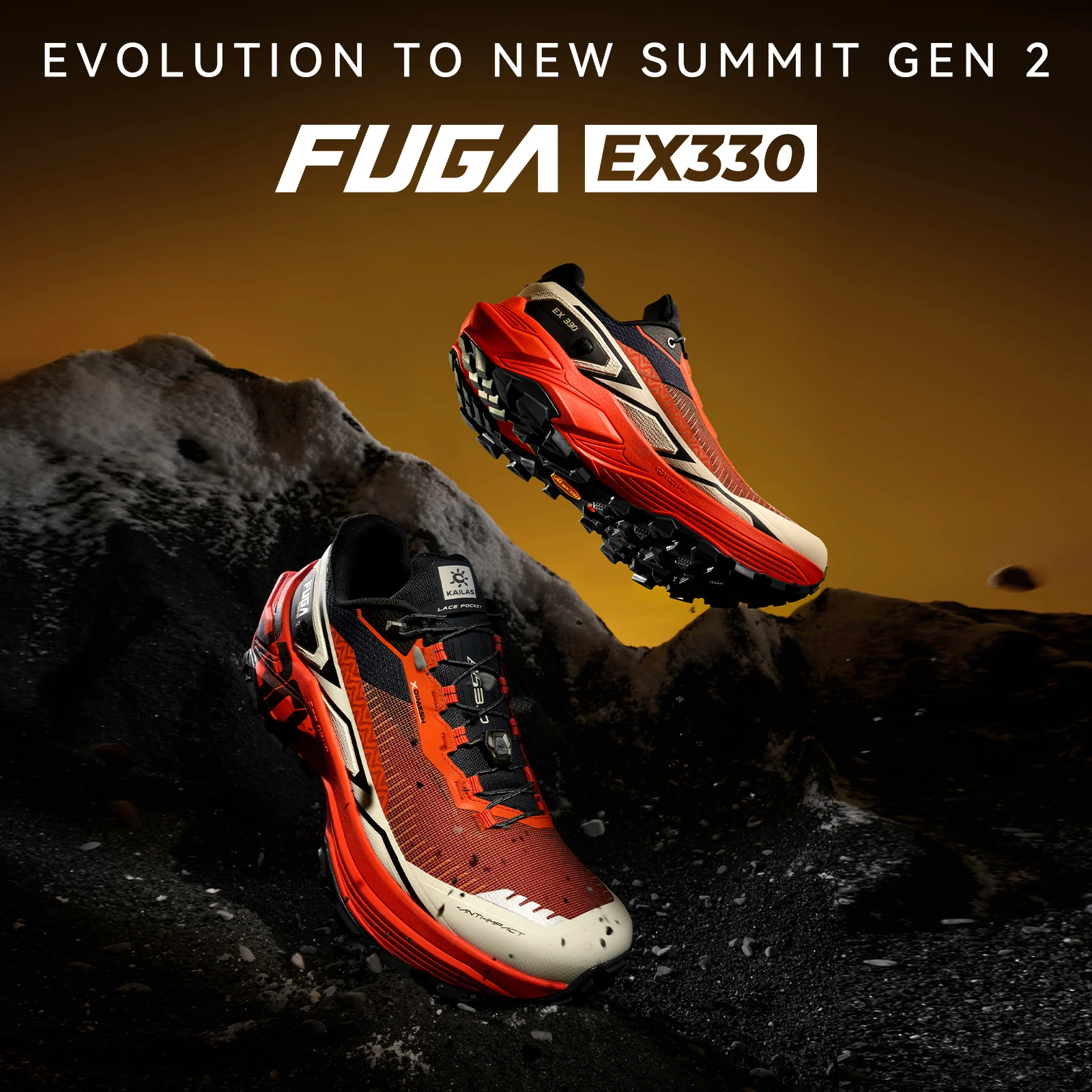 KAILAS Fuga 2026 New EX330 Trail Running Shoes Unisex Outdoor Sport Arch Support Breathable Lightweight Sneakers KS2613112
