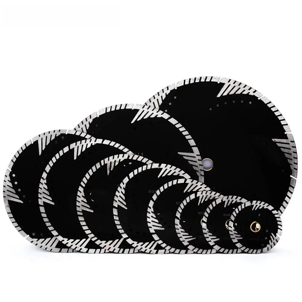 SUBRILLI 105/115/125/150/180/200/230/250/300/350mm Diamant Lame de Scie En Marbre Granit Béton Disque De Coupe avec des Dents De Protection