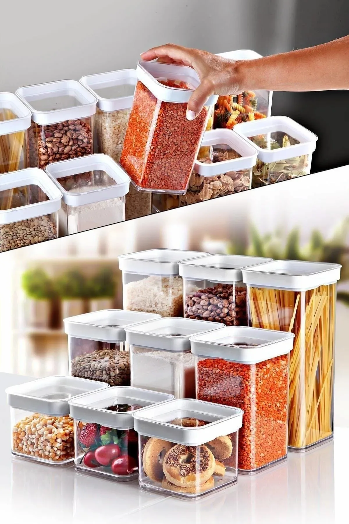 

9 Pcs. Vacuum Lid Luxury Storage Container - Set of 9 Food Storage Containers