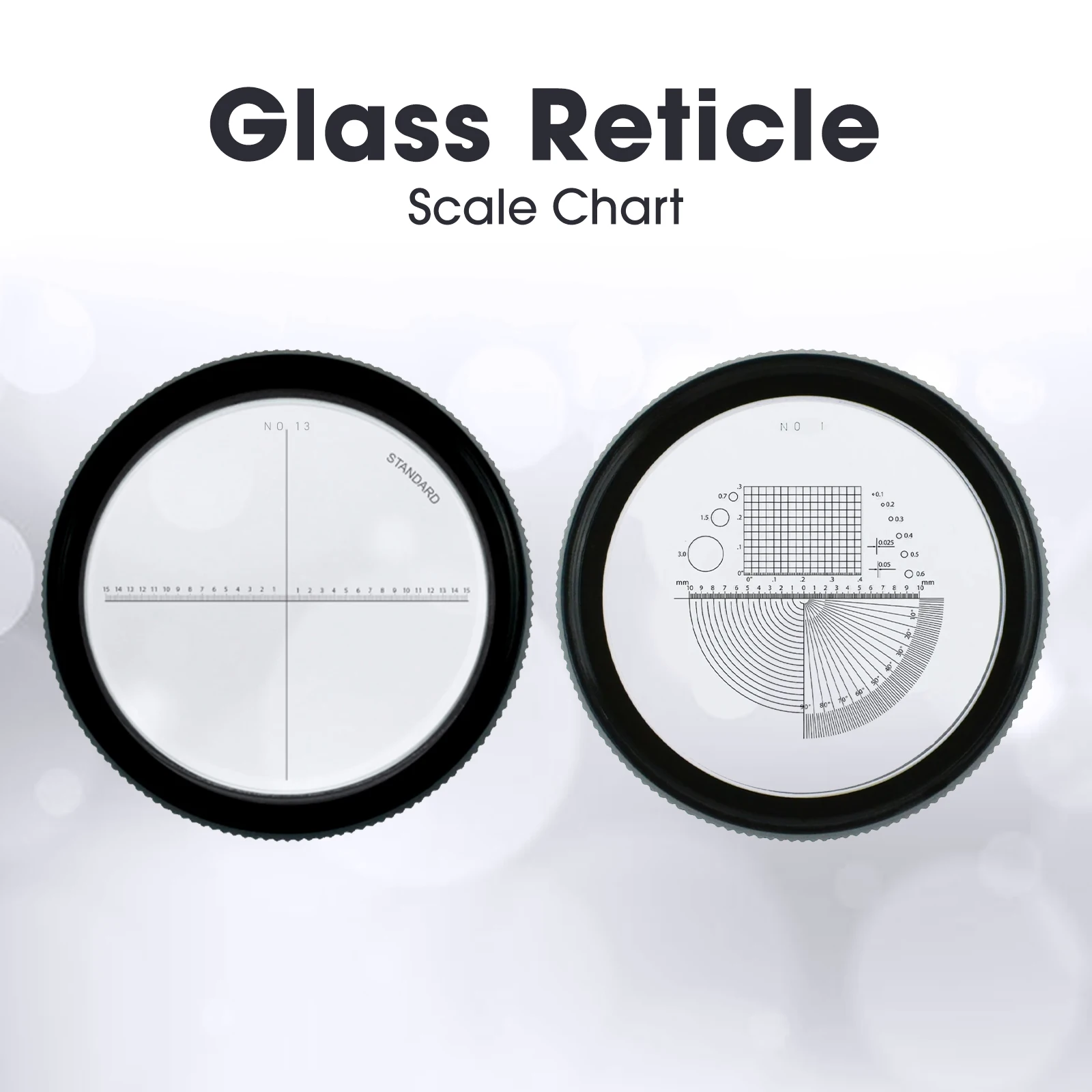 10x Scale Loupe Magnifier Magnification with 6 LEDs, 20mm Glass Reticle Scale, Rechargeable Battery for Machinists