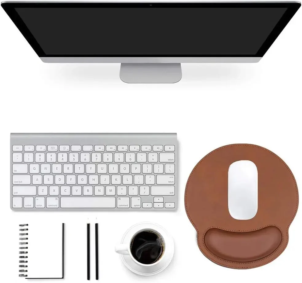Podkładka pod mysz z podparciem nadgarstka, ergonomiczna podkładka pod mysz z pianki memory, komfortowa podkładka pod mysz do komputera, łagodząca ból przy pracy. — zdjęcie produktu 7