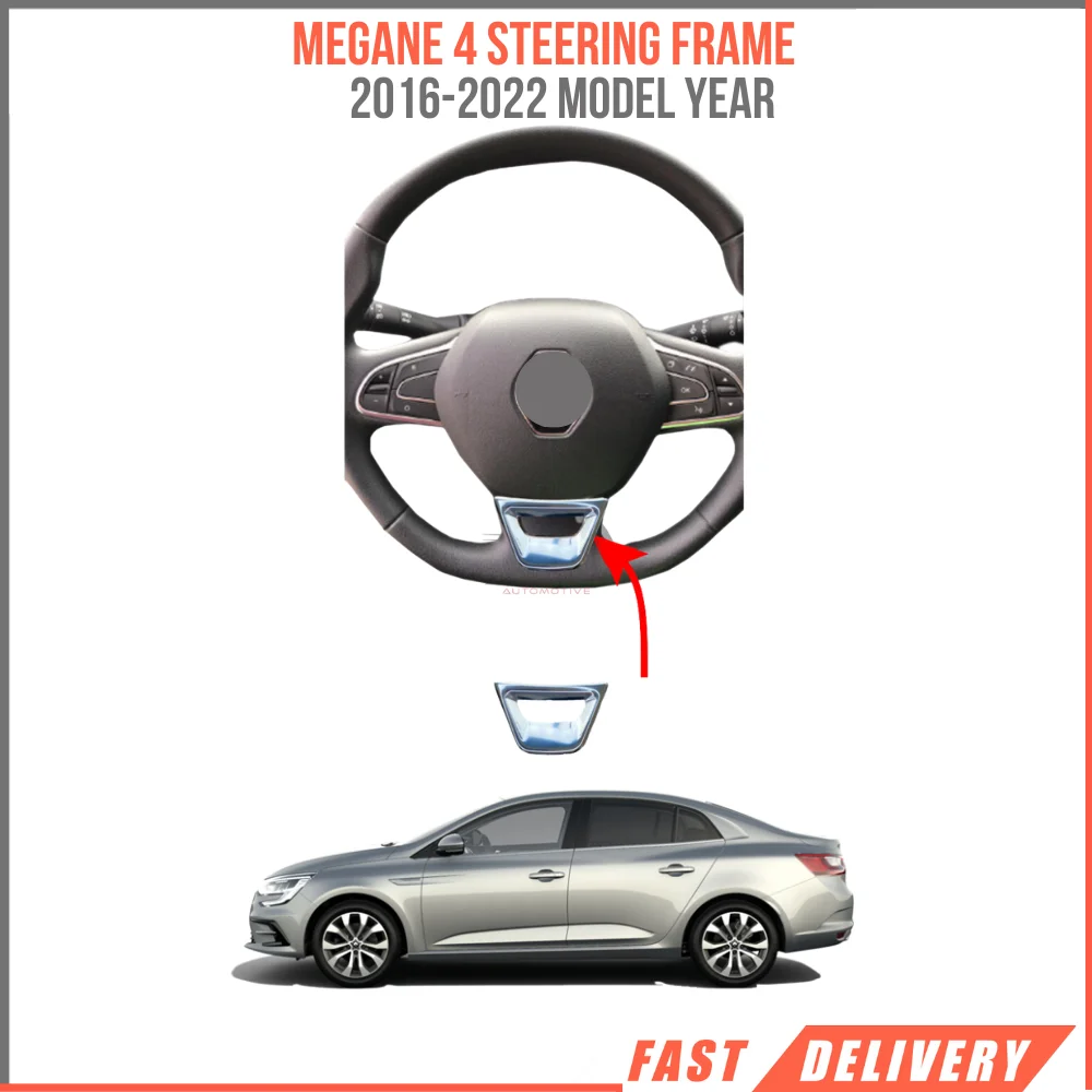 

Steering Frame Megane 4 Stainless Steel Gray Trim Sticker Megane 4 HB Sedan Interior Car Accessories 2016-2022