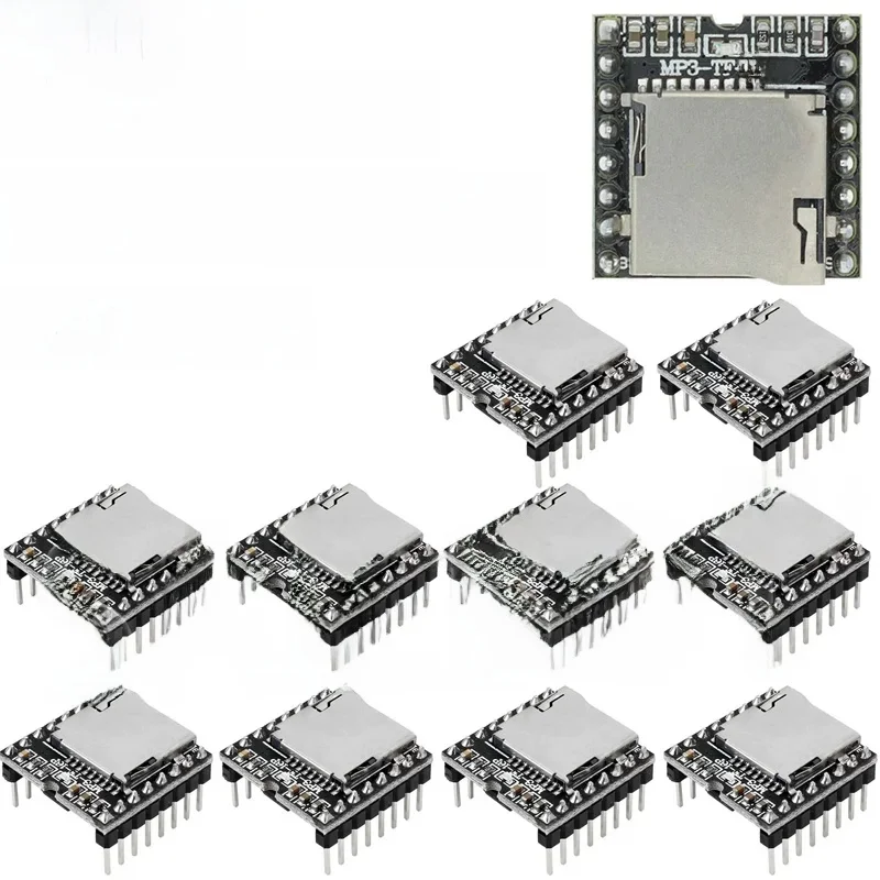 1-10PCS DFPlayer Mini MP3 Player Module V3.0 16P TF Card U Disk DF Player Audio Voice Module Board — zdjęcie produktu 7
