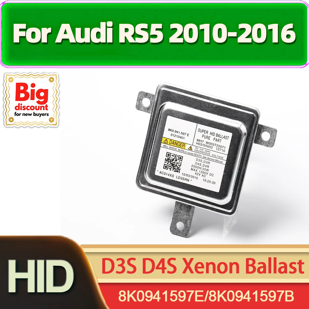 

TEENRAM HID Xenon Headlight Ballast Control Unit OEM 8K0941597E 8K0941597B Xenon Light Ballast D3S D4S For Audi RS5 2010-2016