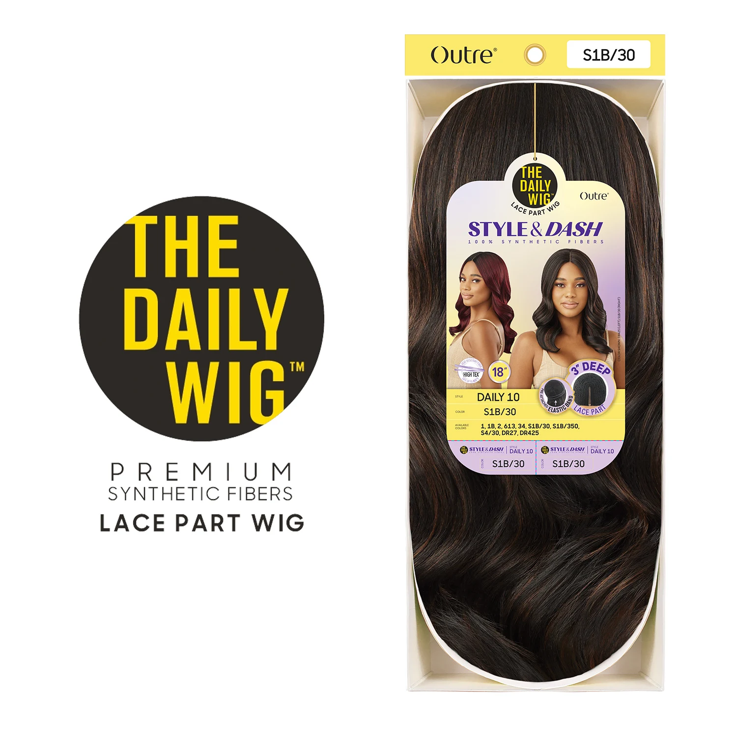 شعر مستعار صناعي من Outre The Daily Style N Dash مقاس 3 بوصات من الدانتيل العميق يوميًا 10