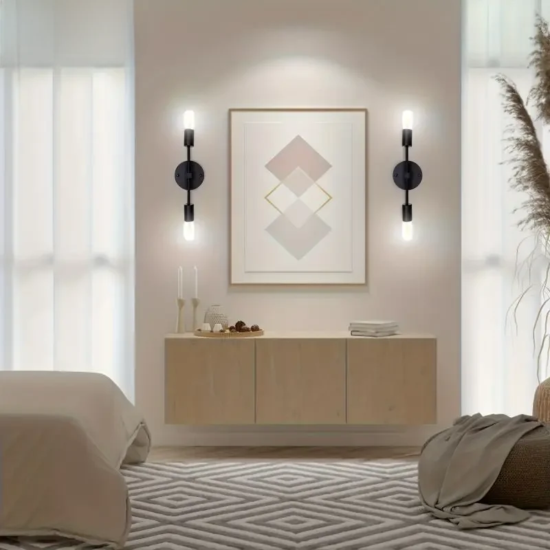 Nordic Creative Simple Bedside Dining Room Iron Art Wall Lamp Living Room Background Wall Staircase Aisle Single Head Double