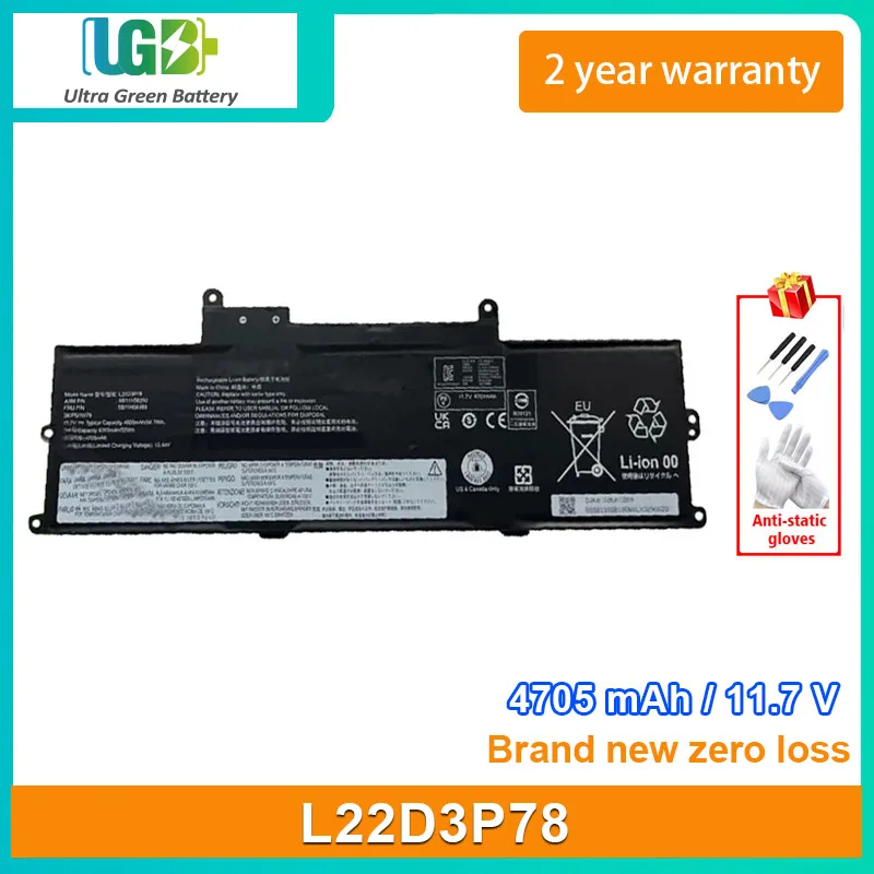 

UGB New L22D3P78 L22M3P77 Laptop battery For Lenovo Thinkpad X1 Carbon G12 5B11H56389 SB11H56290 Series battery 11.7V 4705mAh