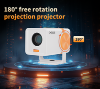 DESS Portable Projector Android 13 Wifi6 Manual Focus Automatic Keystone Correction Outdoor Movie Home Theater For Power Bank