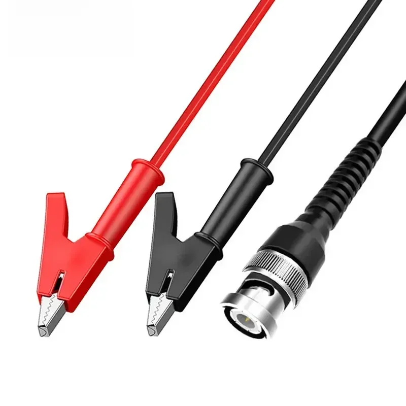 Cleqee P1003 BNC Q9 wtyk męski na podwójny zacisk krokodylkowy kabel koncentryczny DIY zacisk krokodylkowy przewód pomiarowy do testowania elektroniki — zdjęcie 2