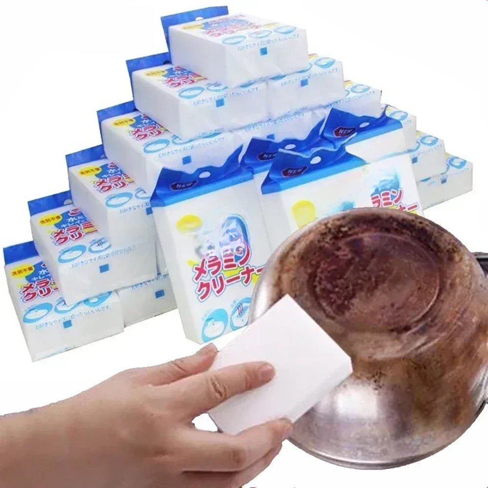 Éponge magique nettoyante multifonctionnelle en mélamine, pour casseroles de cuisine, outils de nettoyage de salle de bains ménagers