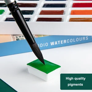 Sonnet-Contest của bức tranh cho màu nước cho các nghệ sĩ, màu sắc tươi sáng và sống động, áo choàng đầy đủ trong hộp thẻ, đêm trắng, 16 hoặc 24 màu, 2,5 ml, được làm ở Nga 8 Mực chia sẻ bán hàng chính - №2