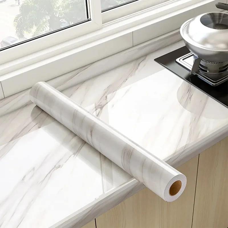 Stereo Waterproof and Oil Resistant Wallpaper Home Decor Items PVC Wall Stickers Marble Pattern DIY Self Adhesive  Decoration