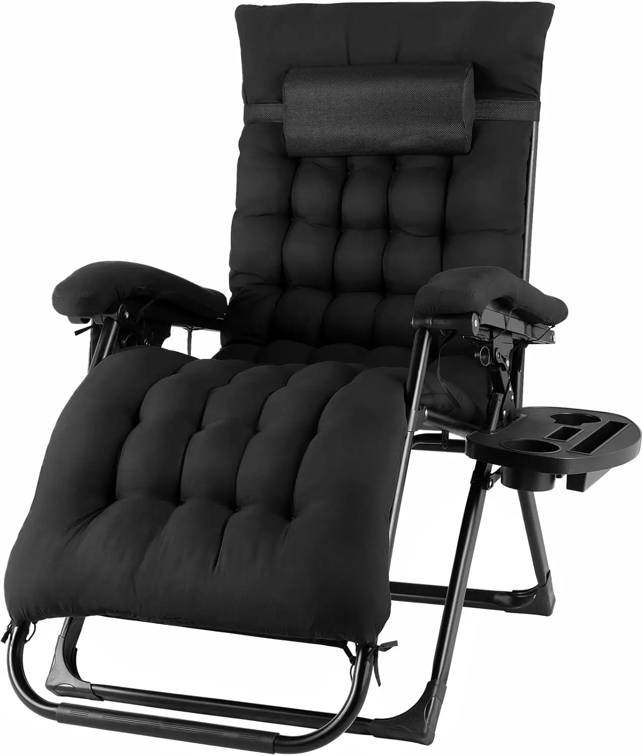 AuAg Opvouwbare Zero Gravity Lounge Chair Plus Size Ligstoelen Katoenen Kussen voor Tuin Buitenterras Ligstoel Belasting 160kg