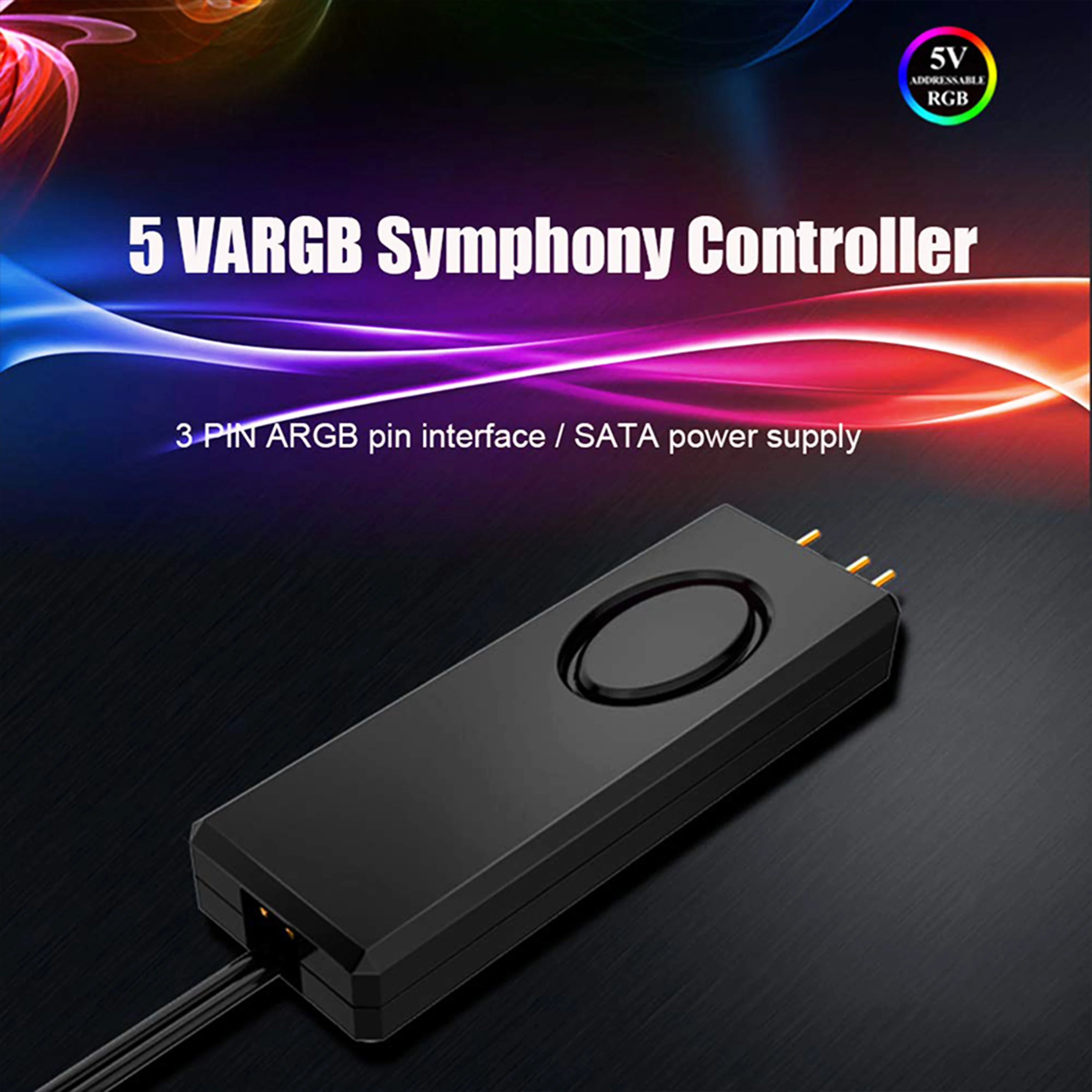 1/2pcs AuyiHomu ARGB Controller SATA to 3PIN Adapter for PC Case ARGB LED Strip Lighting Control