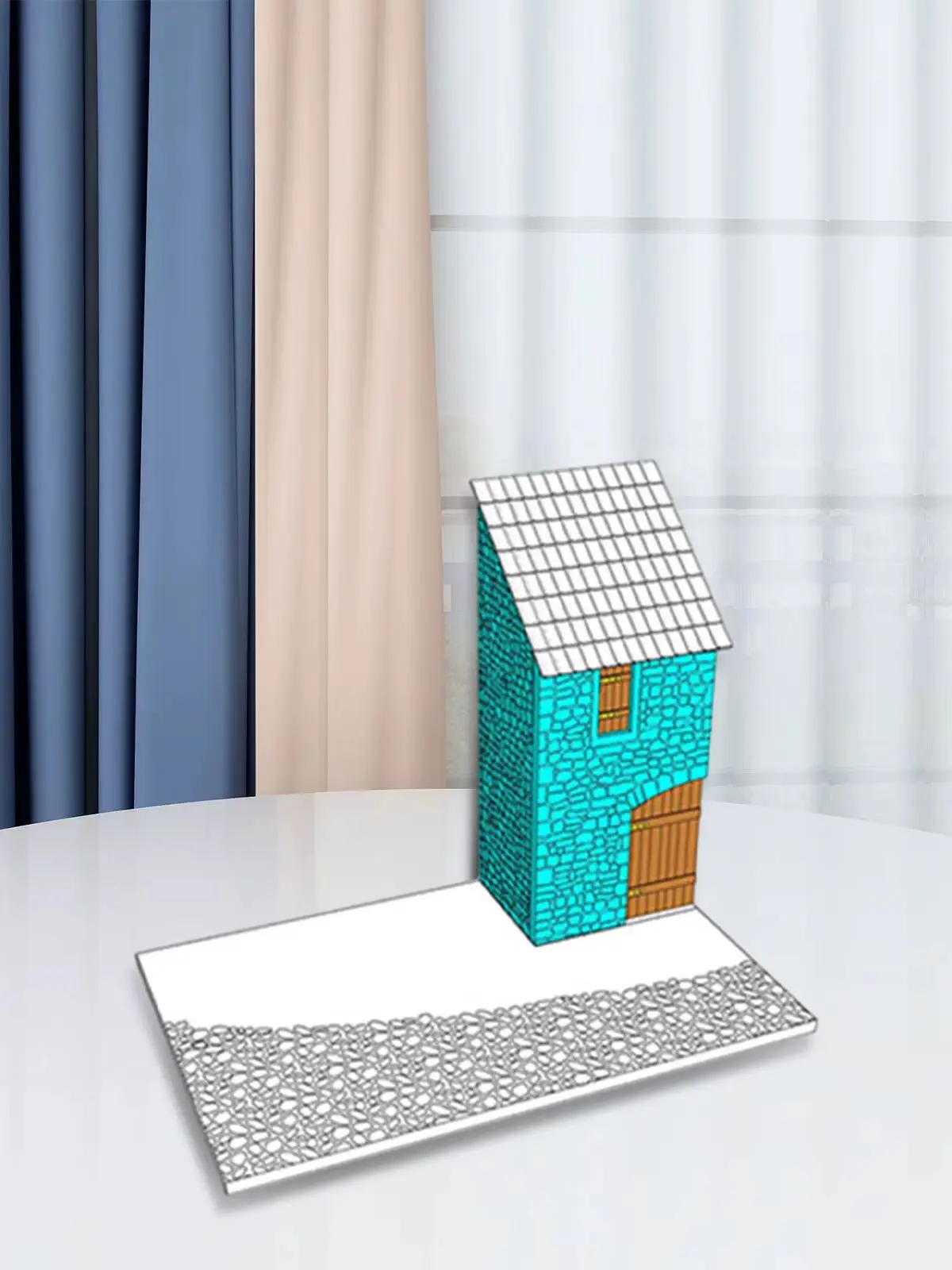 

1/35 Miniature Building Model Kit DIY Premium Unfinished Sand Table Architecture Model Scenery Layout Easy to Assemble Diorama