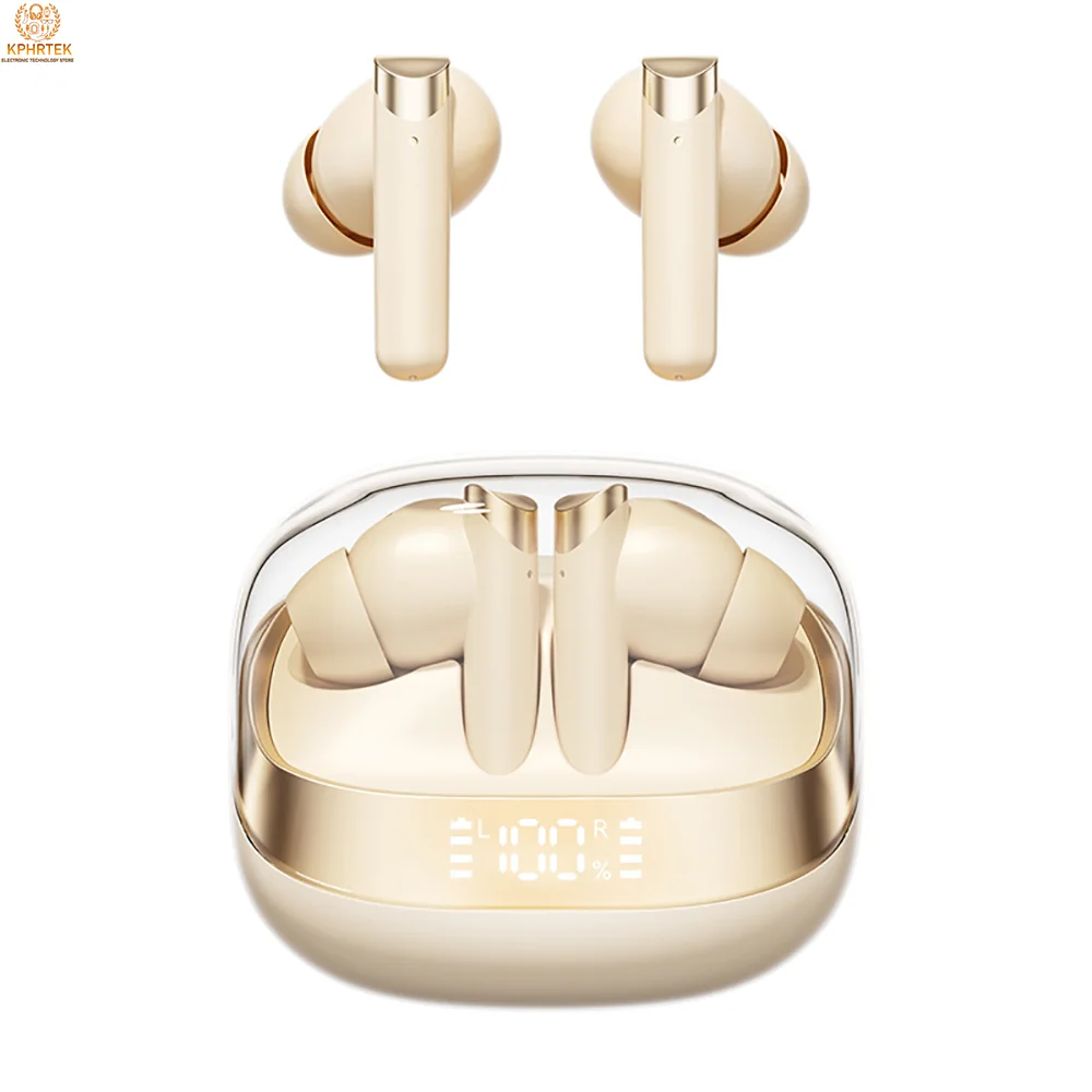 M83 Sporty Wireless Bluetooth 5.4 Earbuds with Digital Display, Noise Reduction & Waterproof Design